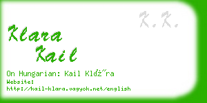 klara kail business card